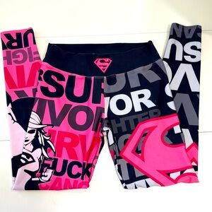 NEW! Superwoman Cancer survivor premium limited edition leggings. Size small.
